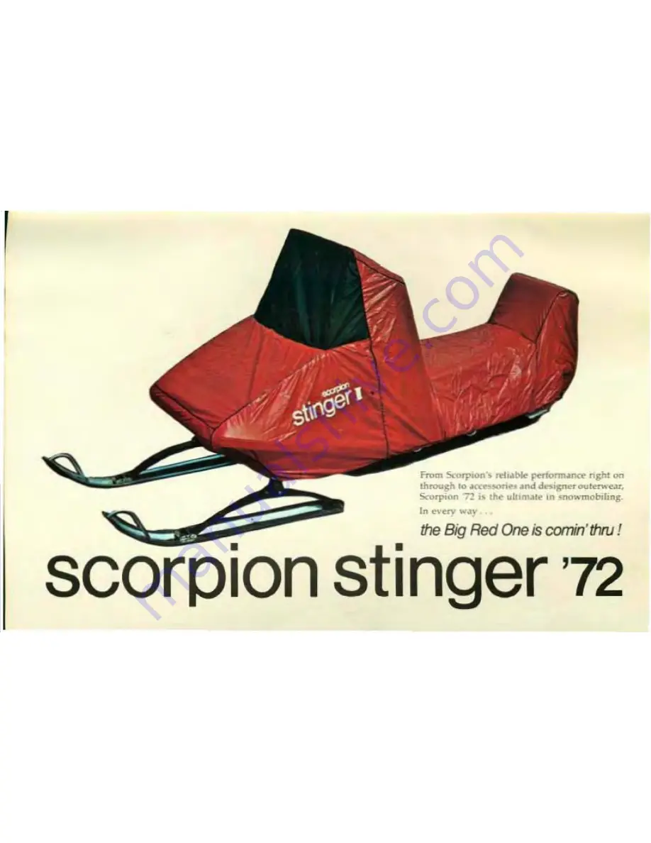 SCORPION Stinger 1972 Operator'S Manual Download Page 31