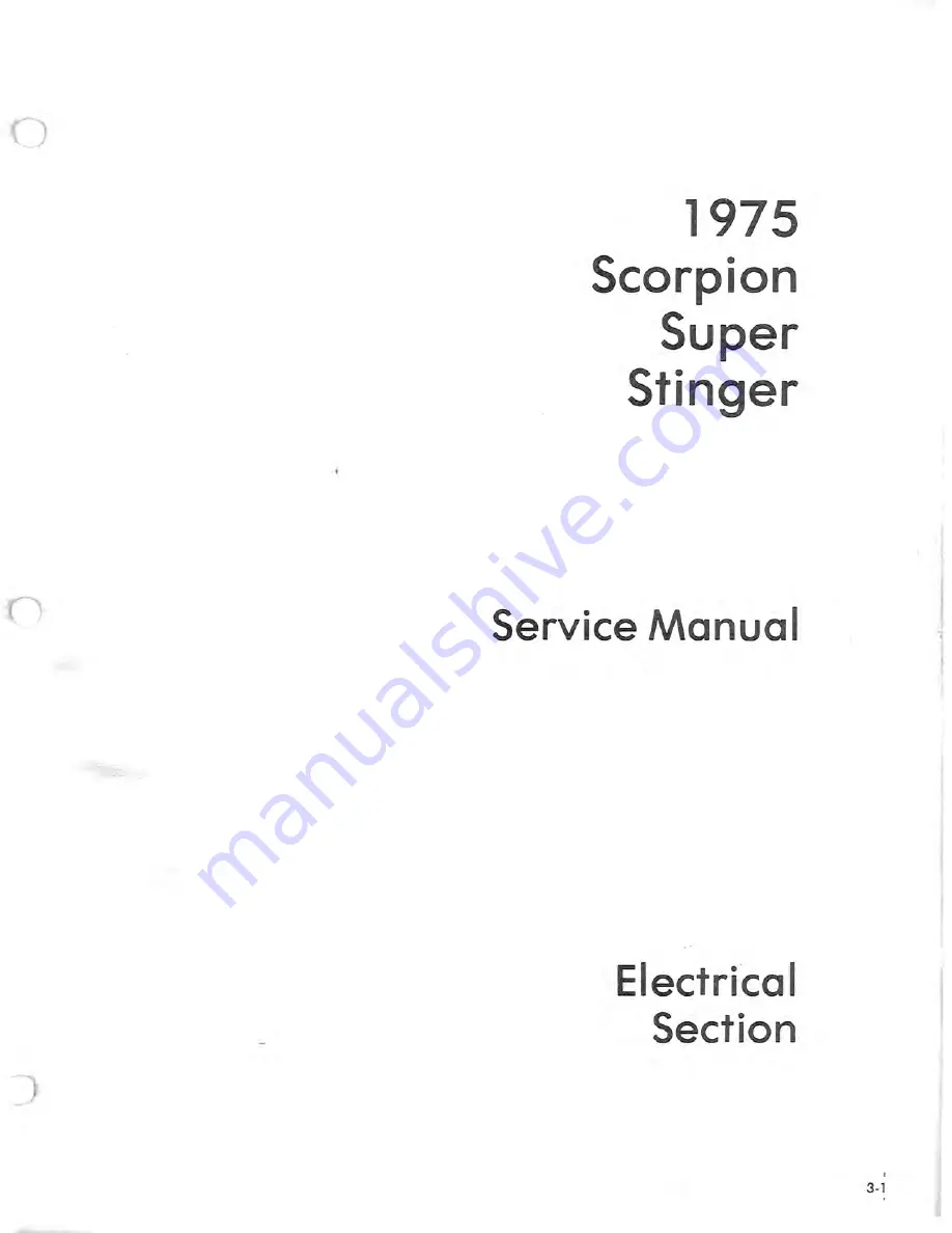 SCORPION Super Stinger 1975 Service Manual Download Page 53