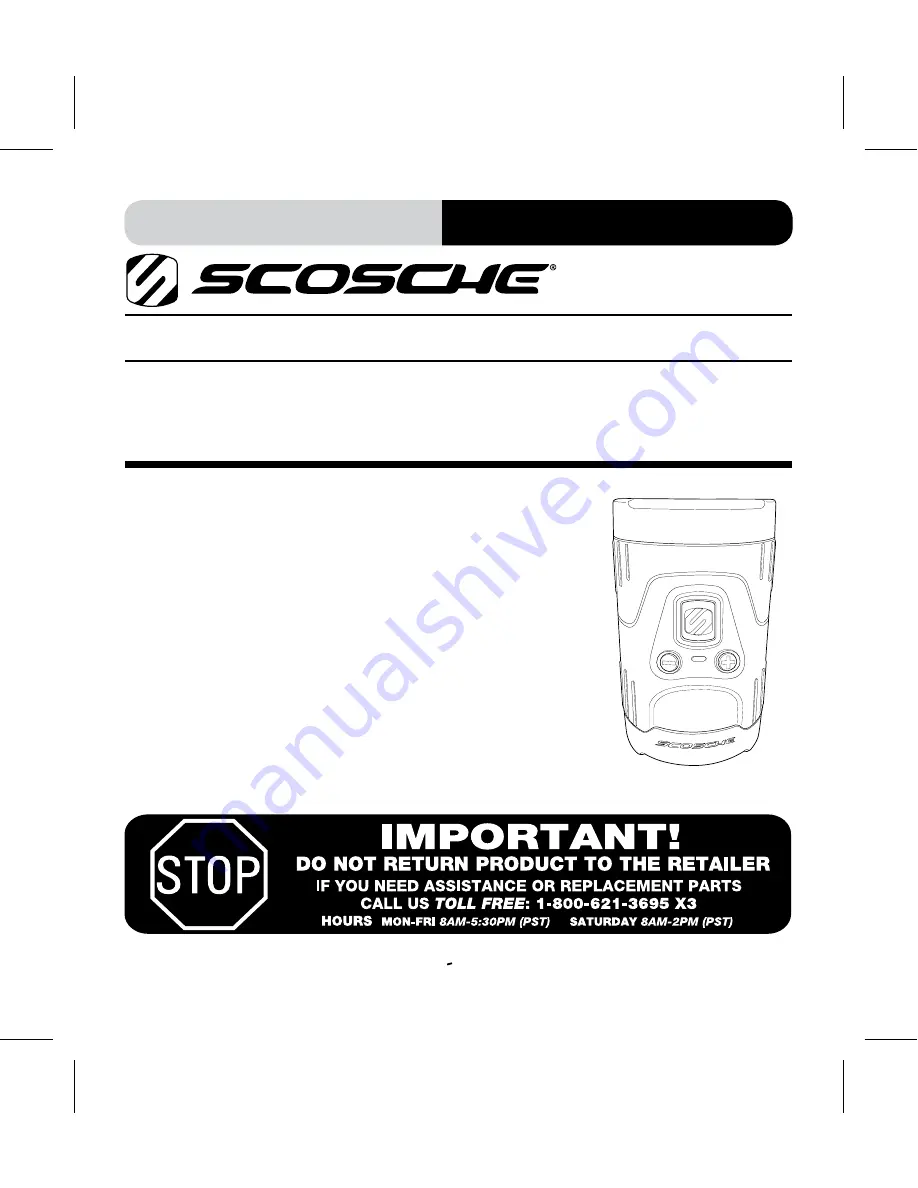 Scosche Boombottle SPLASH BT4 User Manual Download Page 1