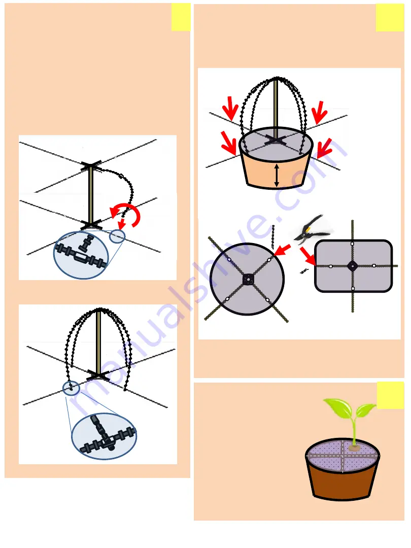 Scroll Trellis Stack Trellis 2 Tier Plant Support Assembly Instructions Download Page 3