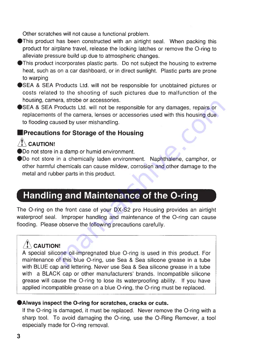 Sea & Sea DX-S2 Pro User Manual Download Page 4