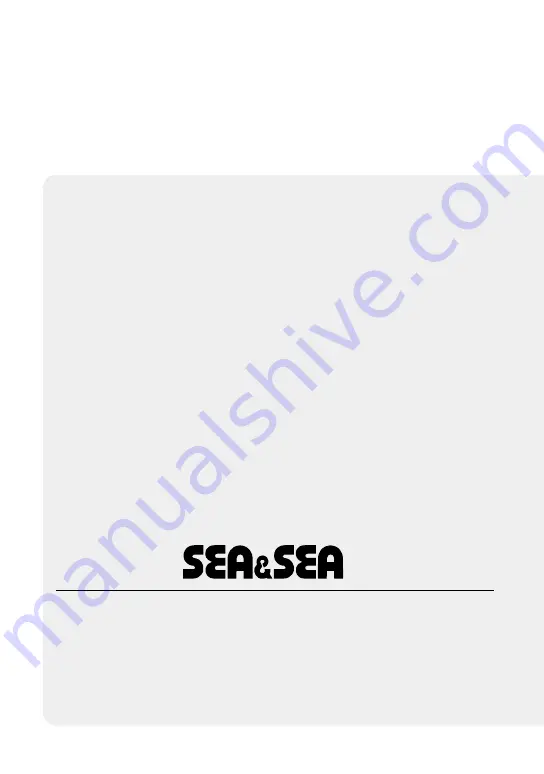 Sea & Sea MDX-5D Mark IV Instruction Manual Download Page 27