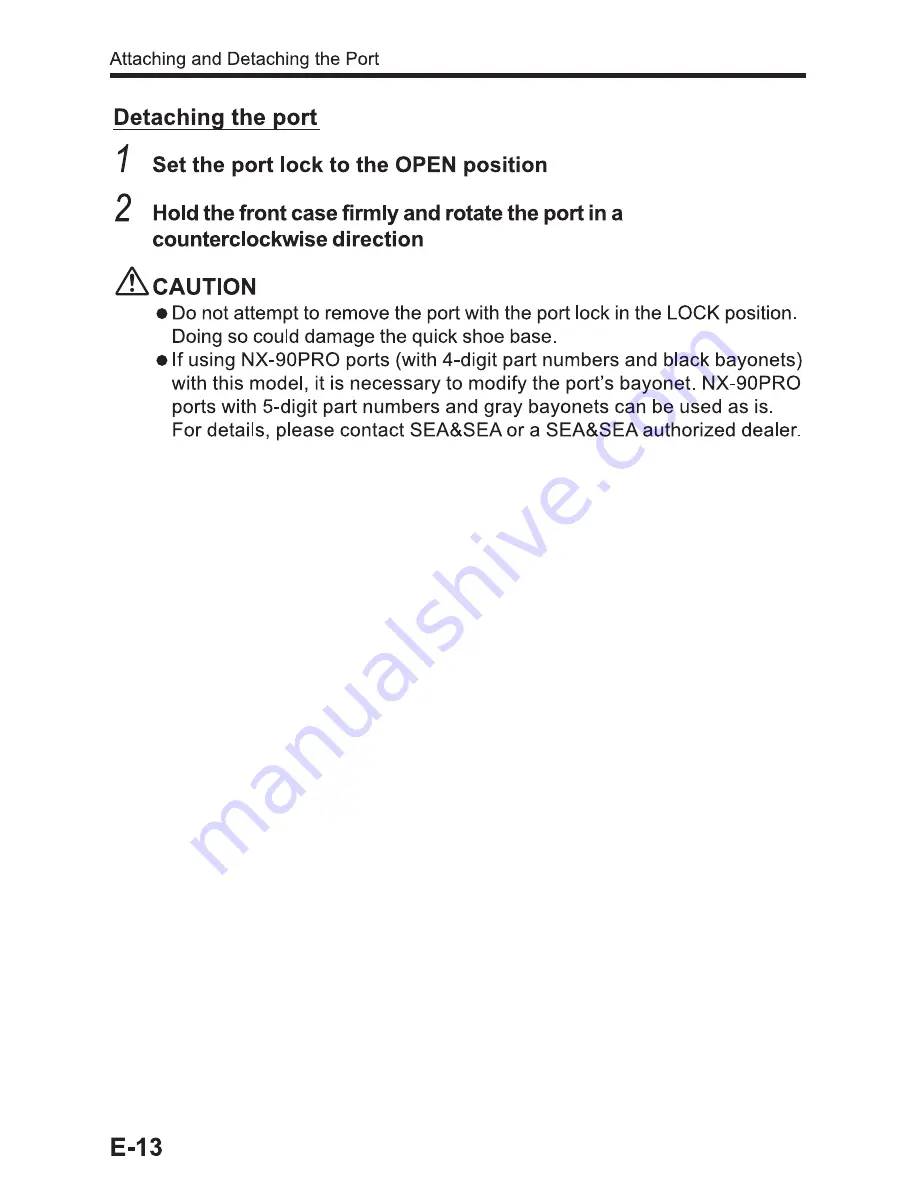 Sea & Sea MDX-D300s Instruction Manual Download Page 14