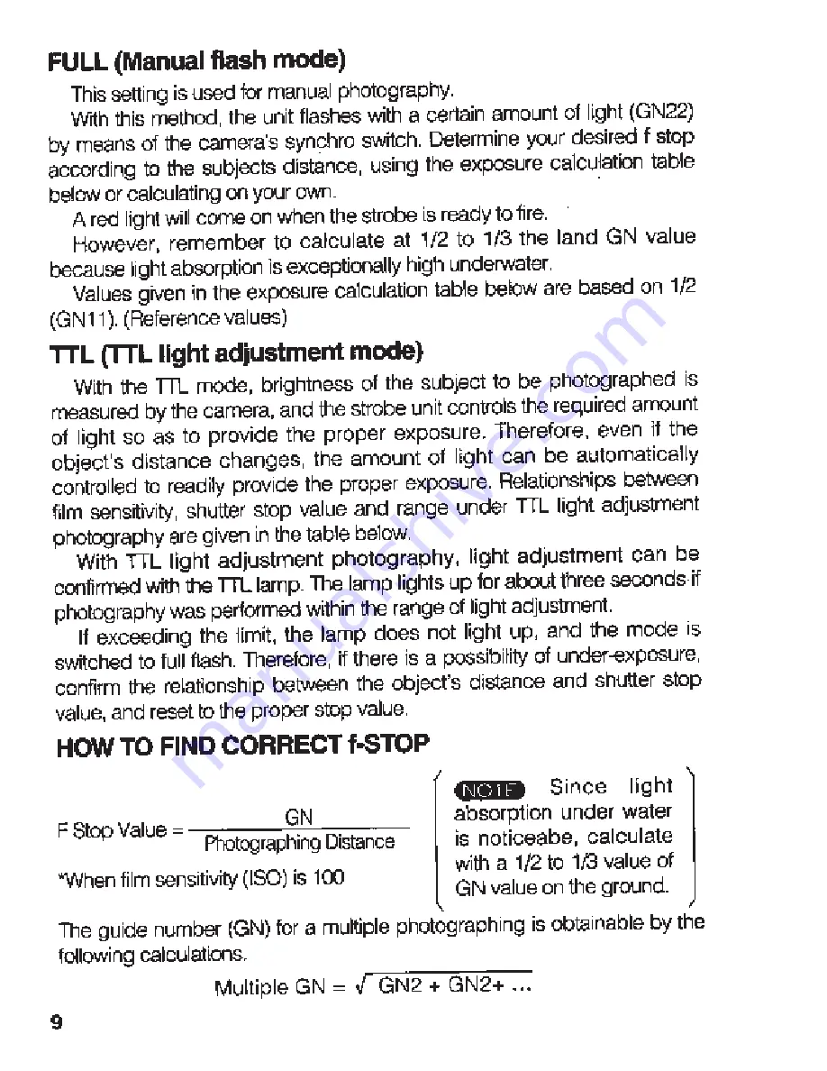 Sea & Sea YS-60 User Manual Download Page 11