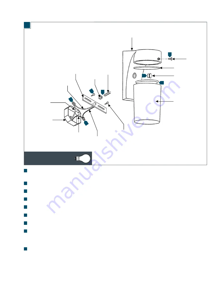 Sea gull lighting 1 Light Outdoor Wall 8301 Series Скачать руководство пользователя страница 3