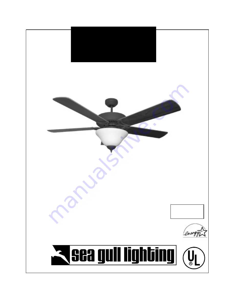 Sea gull lighting 1575BLE Series Installation Instructions Download Page 1