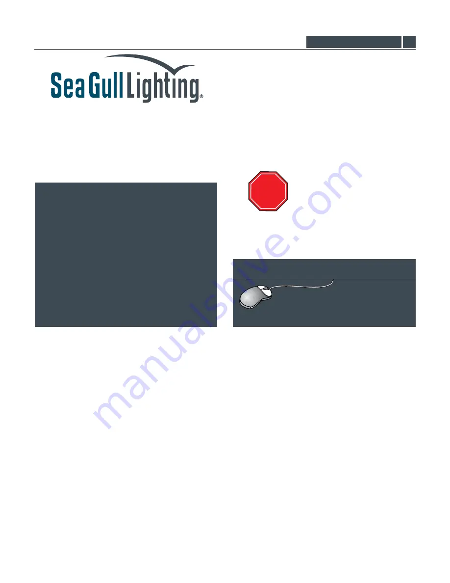 Sea gull lighting 8955EN3 Installation Instructions Download Page 1