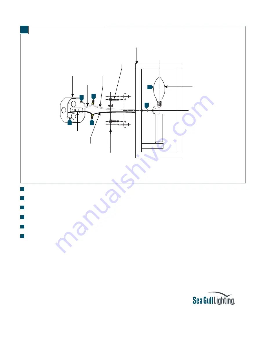 Sea gull lighting Moffet Street Wall 4134501 Скачать руководство пользователя страница 4