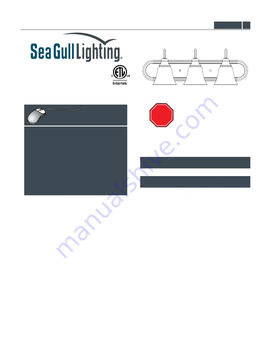 Sea gull lighting Windgate 3 44941 Series Скачать руководство пользователя страница 1