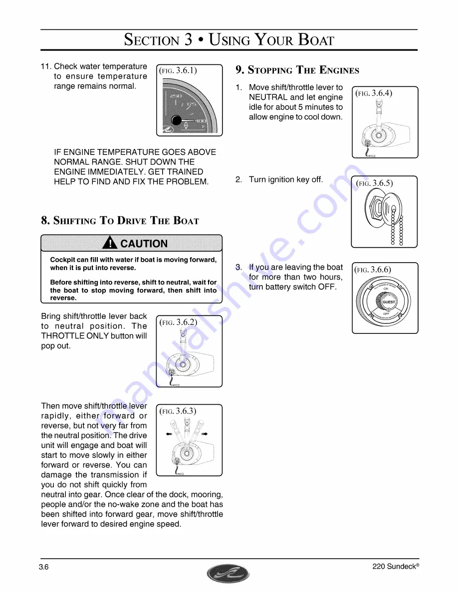 Sea Ray 220 Sundeck Owner'S Manual Download Page 46