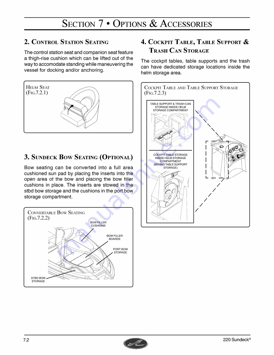 Sea Ray 220 Sundeck Owner'S Manual Download Page 70