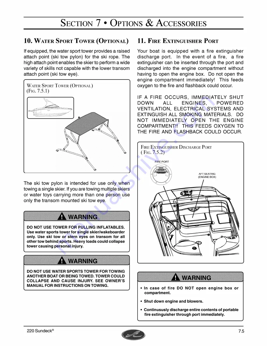 Sea Ray 220 Sundeck Owner'S Manual Download Page 73