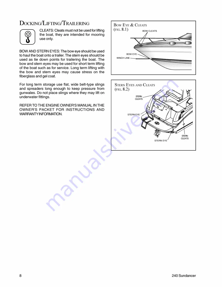 Sea Ray 240 Sundancer Owner'S Manual Download Page 8