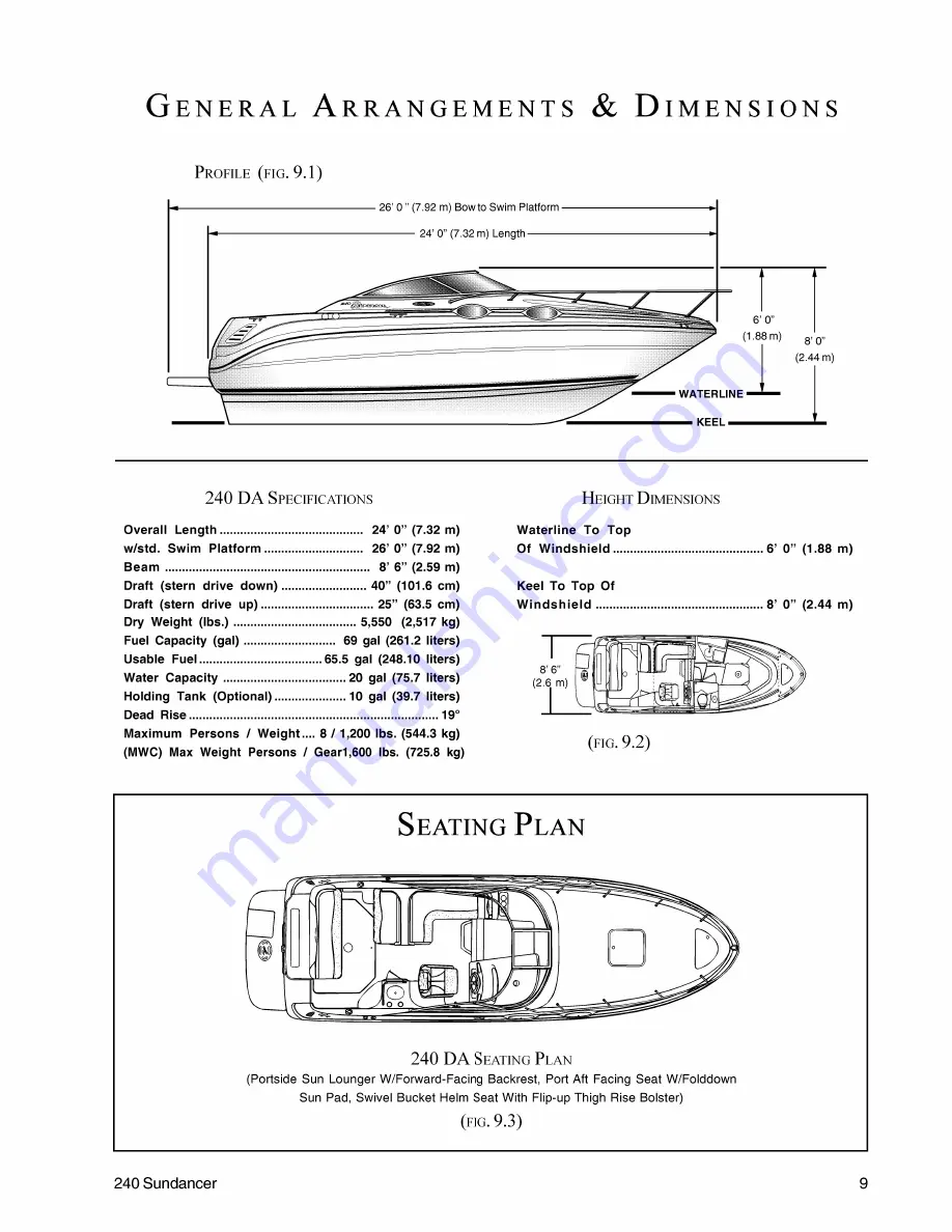 Sea Ray 240 Sundancer Owner'S Manual Download Page 9