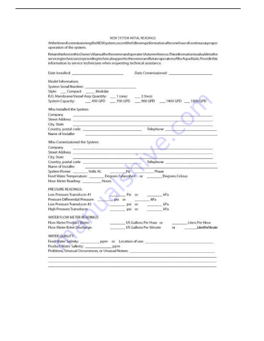 Sea Recovery Aqua Matic XL Series Owner'S Manual Download Page 96