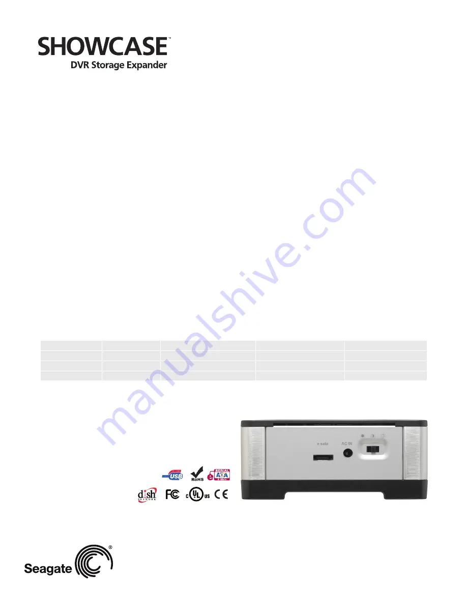 Seagate Showcase USB 2.0 1TB User Manual Download Page 2