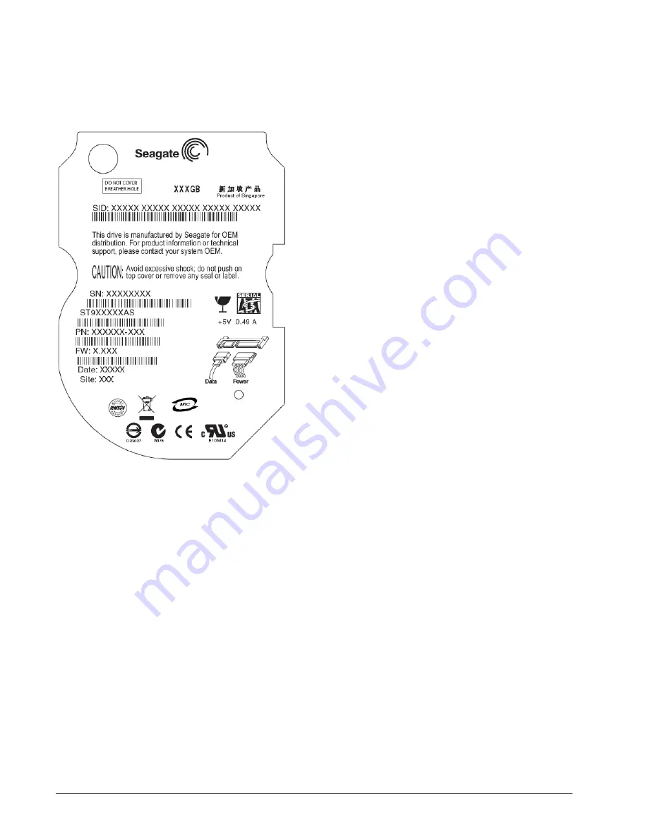 Seagate ST9500421AS - Momentus 7200 FDE 500 GB Hard Drive Product Manual Download Page 28