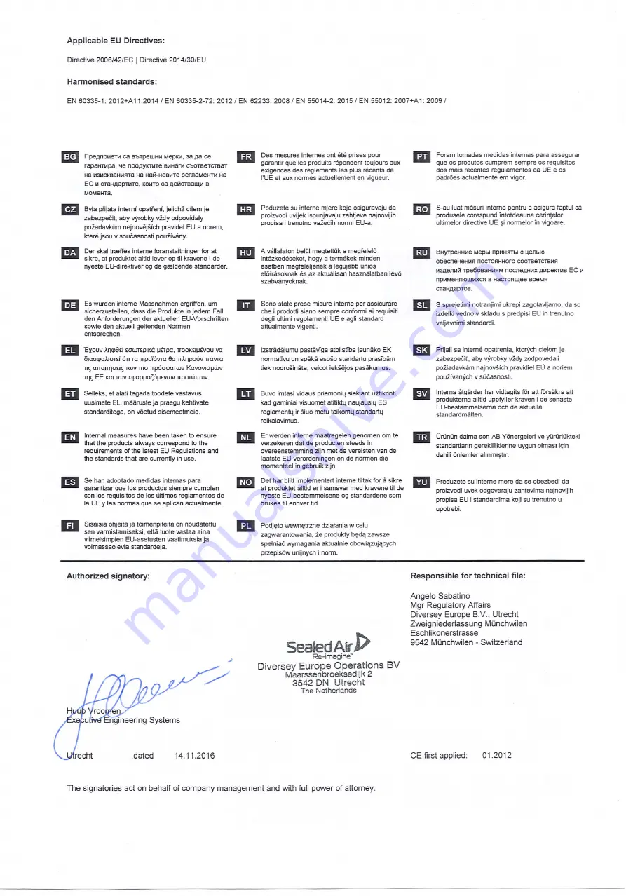 Sealed Air Taski swingo 455B Manual Download Page 3