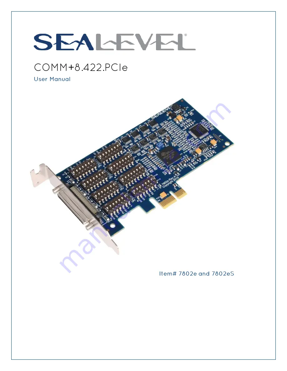 SeaLevel 7802e User Manual Download Page 1