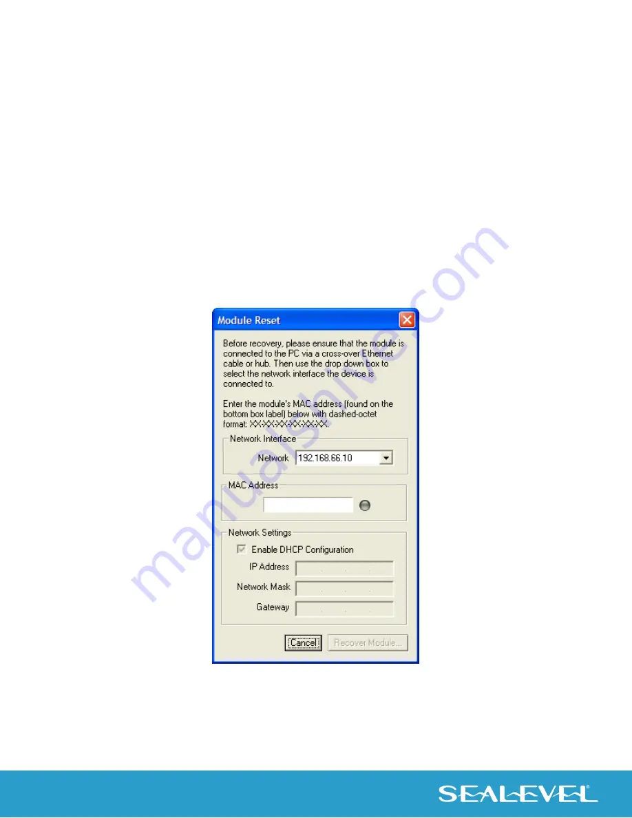 SeaLevel eI/O 110E User Manual Download Page 32