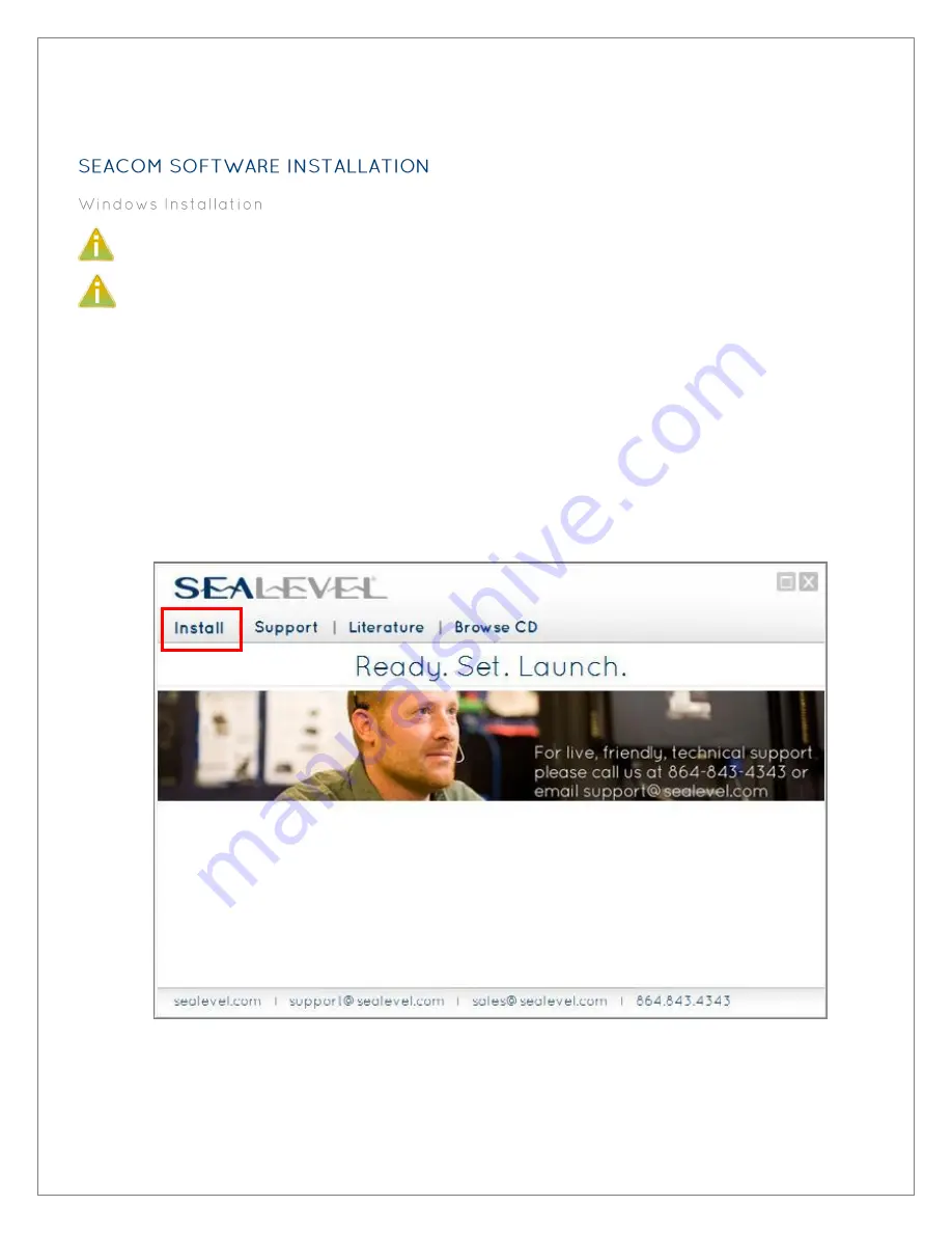 SeaLevel SeaLINK+485-DB9 2107 User Manual Download Page 14