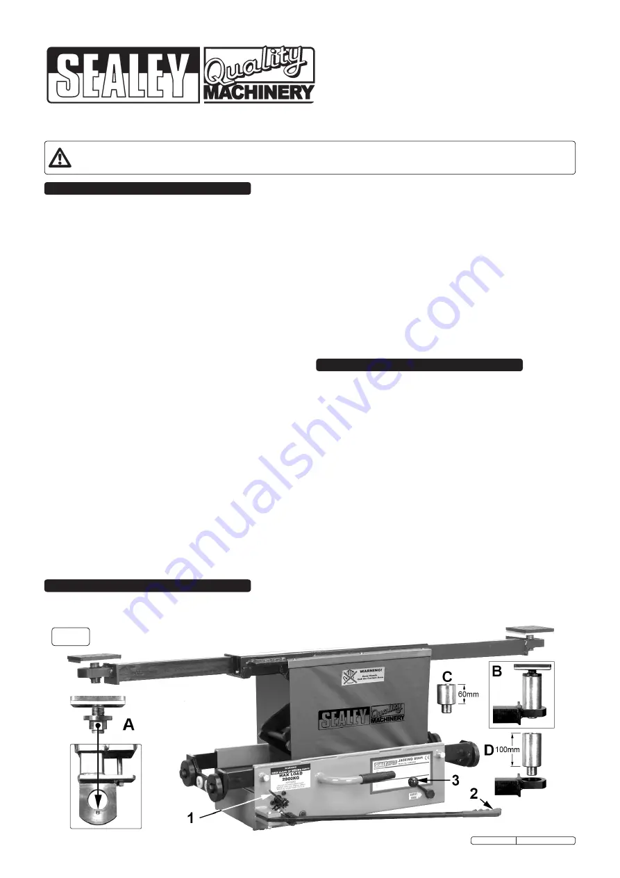 Sealey SJBEX200LP Скачать руководство пользователя страница 1