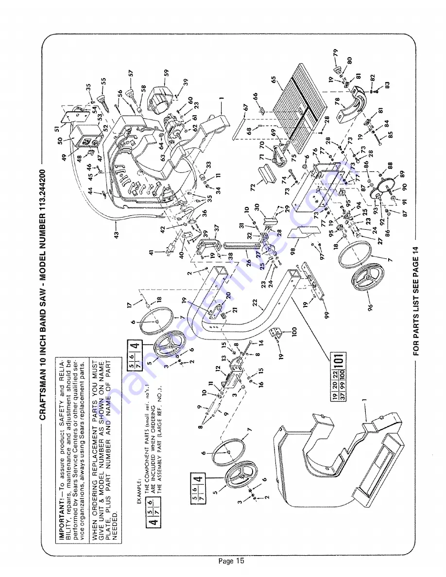 Sears 113.244200 Owner'S Manual Download Page 15