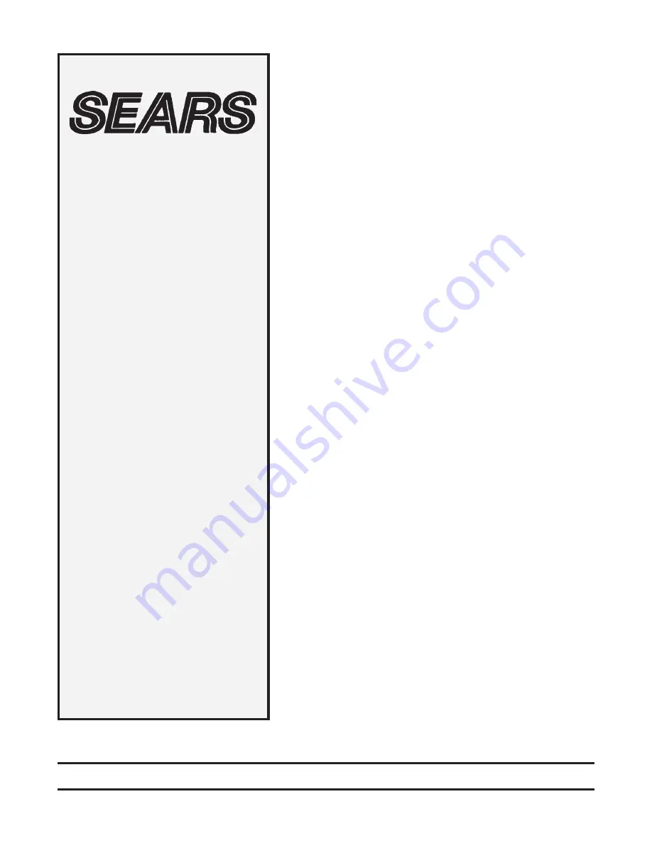 Sears 200.71210 Owner'S Manual Download Page 1