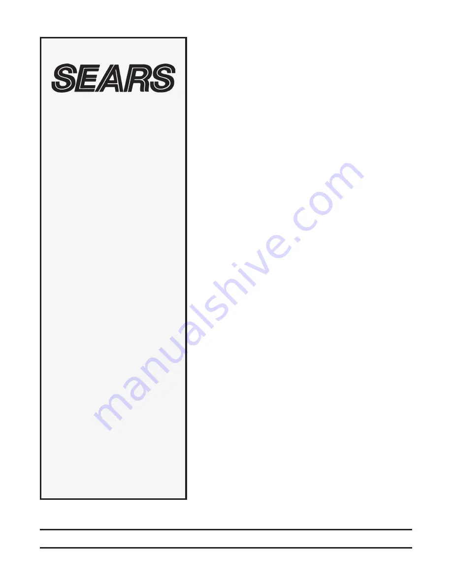 Sears 200.71450 Owner'S Manual Download Page 1