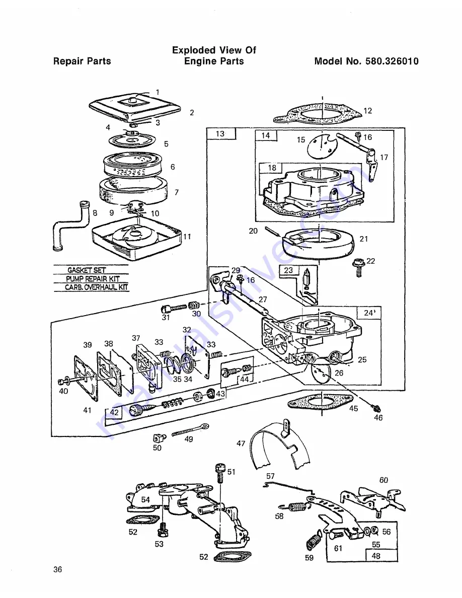 Sears 580.32601 Owner'S Manual Download Page 38