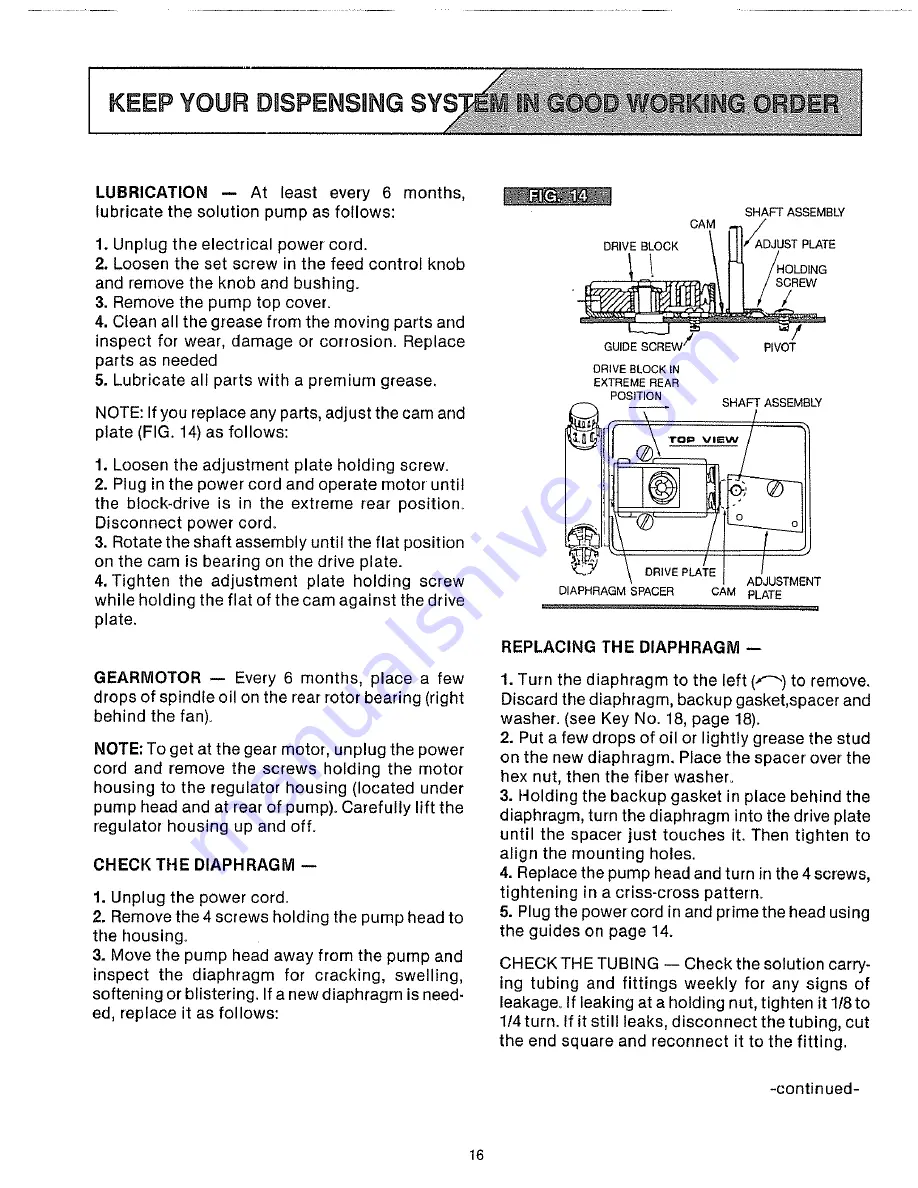 Sears 625.34929 Owner'S Manual Download Page 16