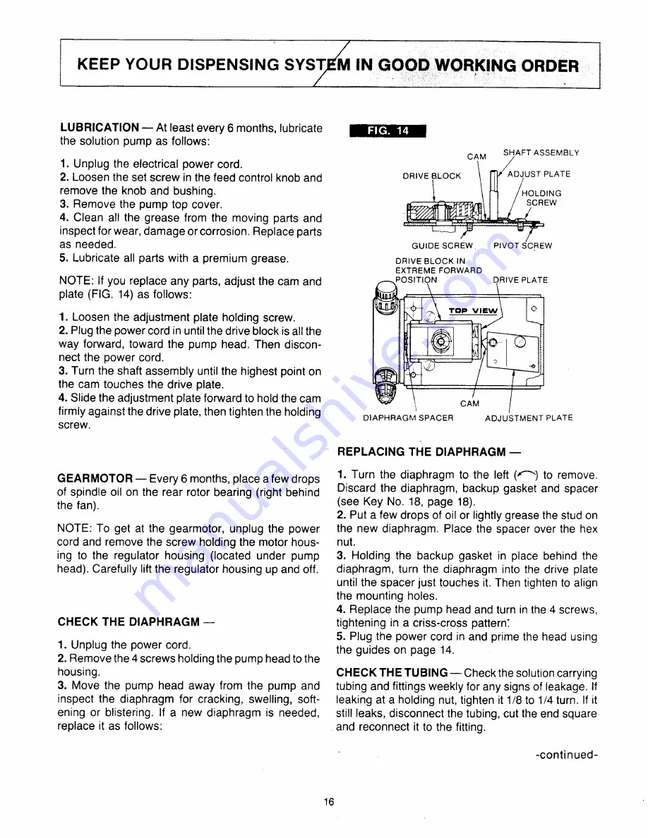 Sears 625.349290 Manual Download Page 16