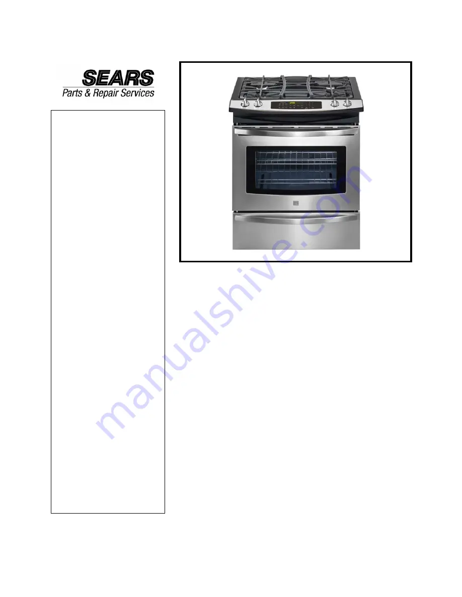 Sears 790.36933900 Repair Parts List Manual Download Page 1