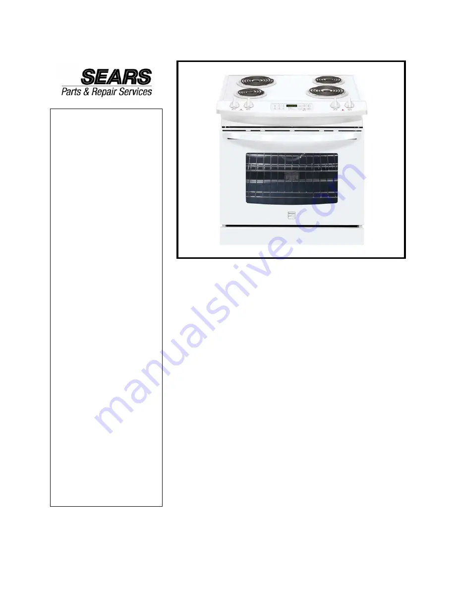 Sears 790.45582901 Repair Parts List Manual Download Page 1