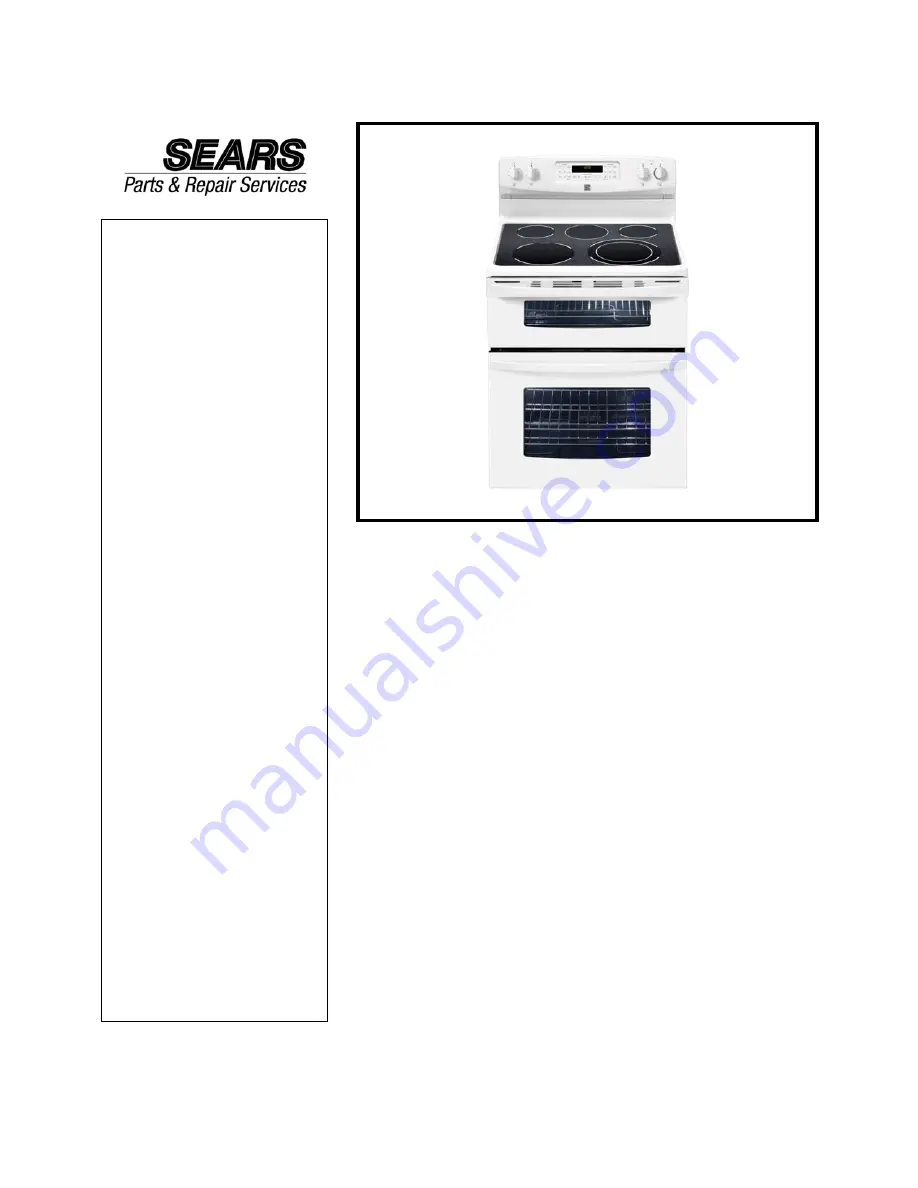 Sears 790.98052000 Repair Parts List Manual Download Page 1