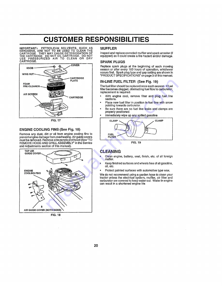 Sears 917.258670 Owner'S Manual Download Page 20