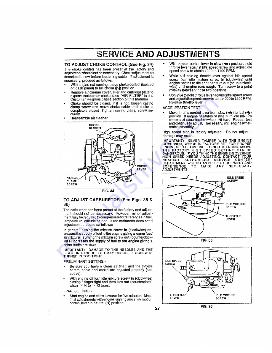 Sears 917.258670 Owner'S Manual Download Page 27