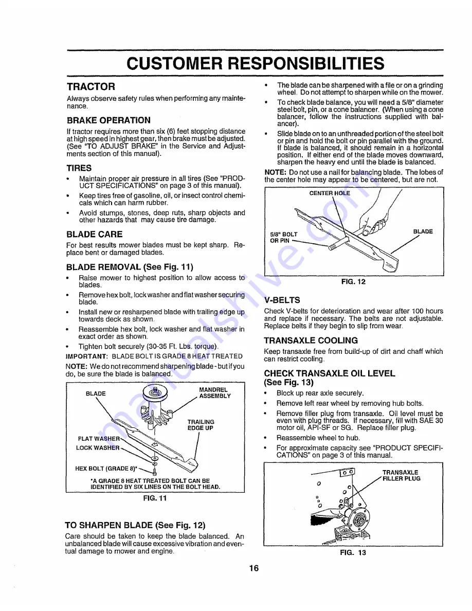 Sears 917O251550 Owner'S Manual Download Page 16