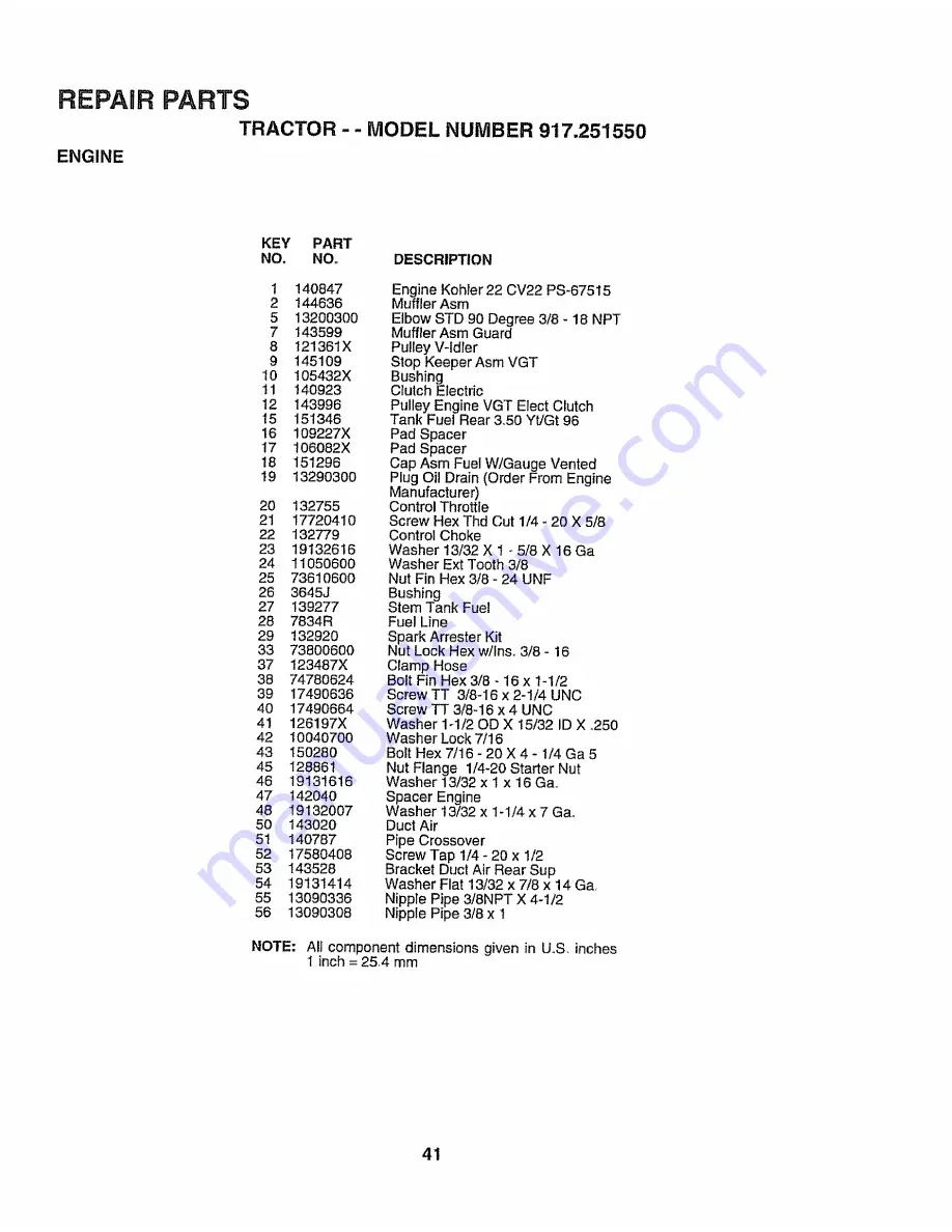 Sears 917O251550 Owner'S Manual Download Page 41