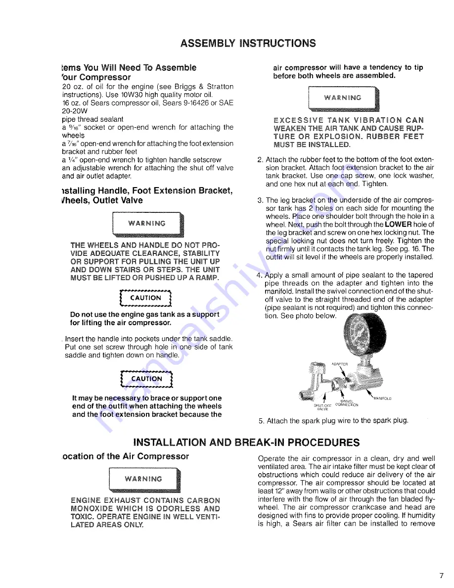 Sears 919.157151 Owner'S Manual Download Page 7