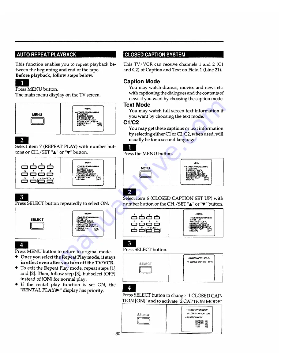 Sears 934.4482639 Owner'S Manual Download Page 30