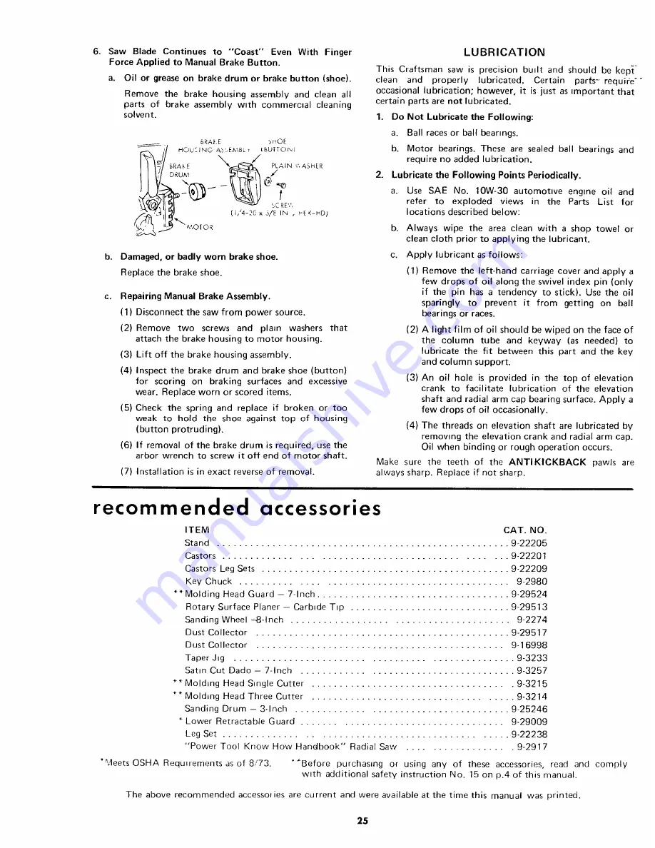 Sears Craftsman 113.23161 Owner'S Manual Download Page 25