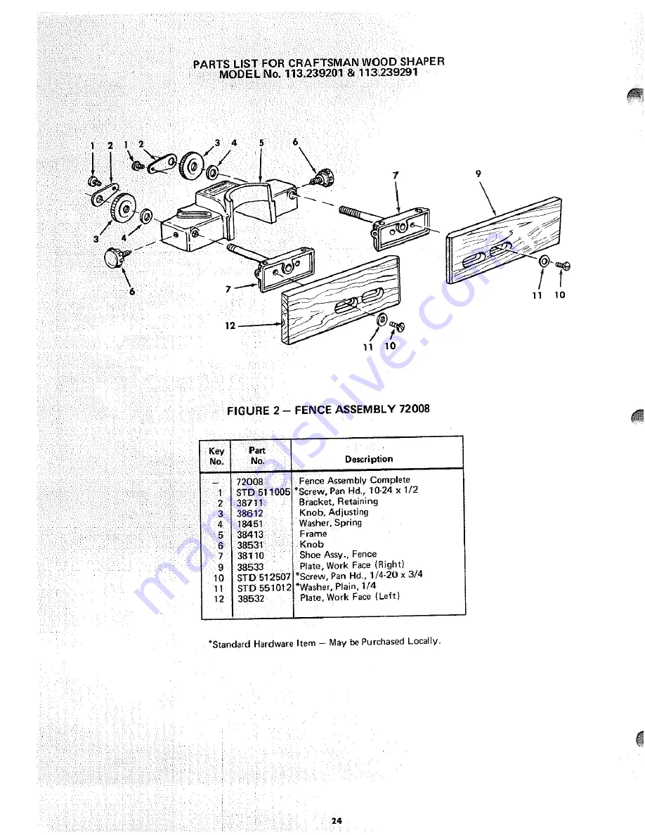 Sears Craftsman 113.239201 Owner'S Manual Download Page 24