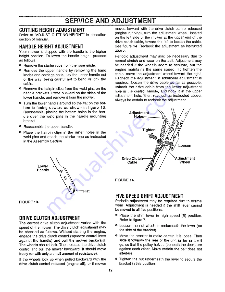 Sears Craftsman 247.372650 Owner'S Manual Download Page 12