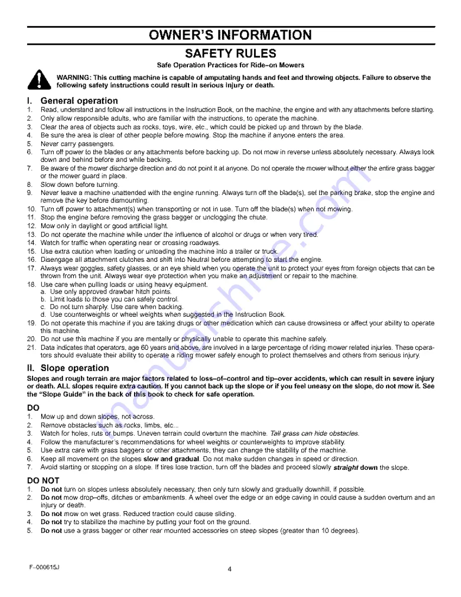 Sears Craftsman 536.270112 Owner'S Manual Download Page 4