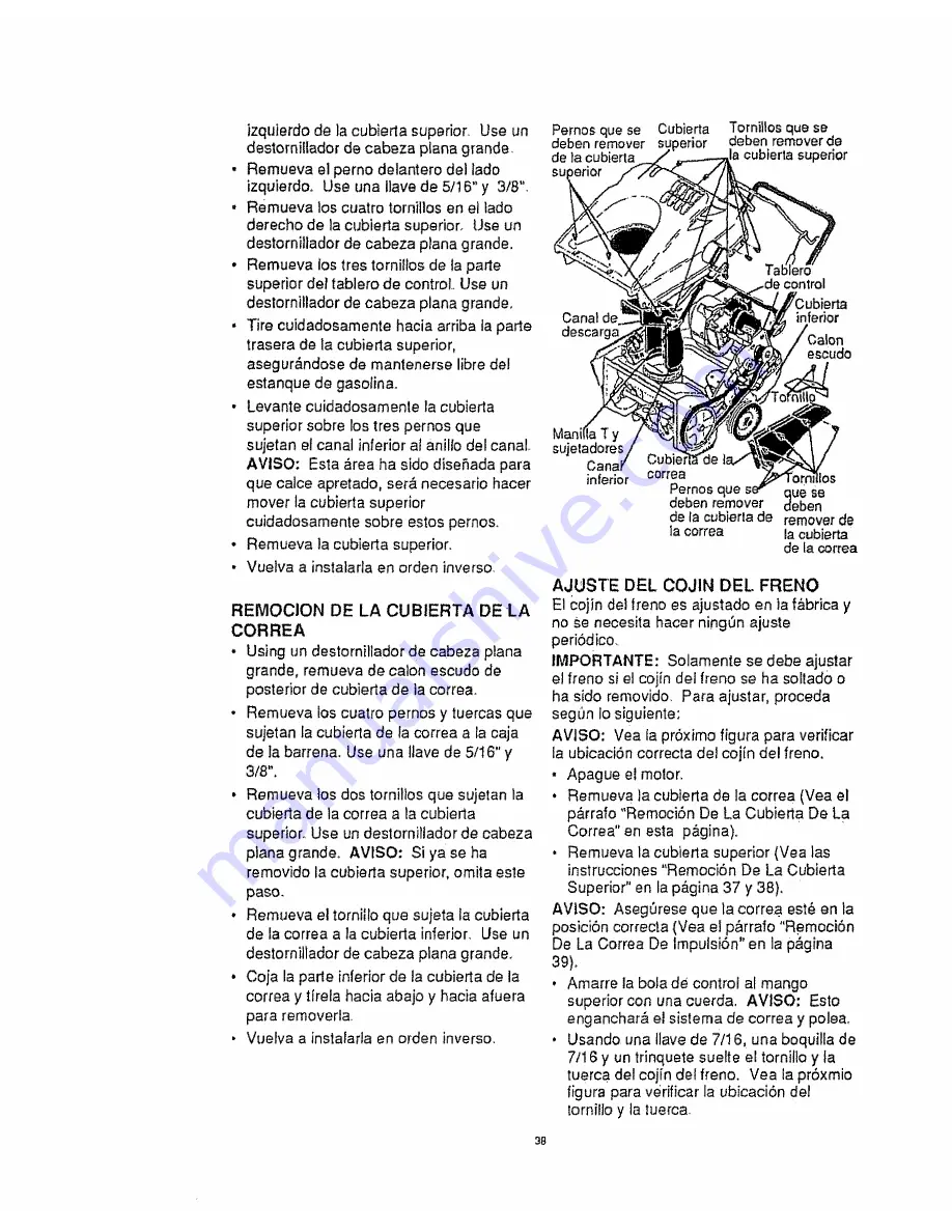 Sears Craftsman 536.884561 Скачать руководство пользователя страница 38