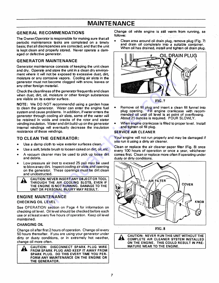 Sears Craftsman 580.327270 Owner'S Manual Download Page 9