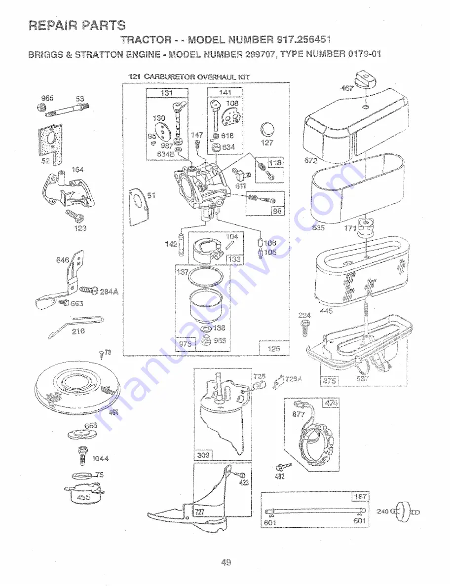 Sears Craftsman 917.256451 Скачать руководство пользователя страница 105