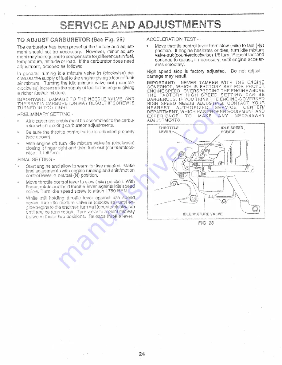 Sears Craftsman 917.256451 Скачать руководство пользователя страница 192