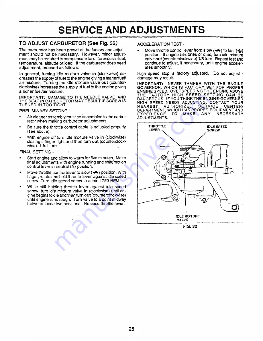 Sears Craftsman 917.257644 Скачать руководство пользователя страница 25